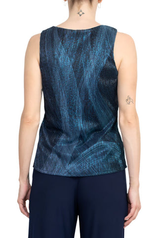 Marina V - Neck Metallic Top Mid Waist Solid Jersey Pant with Matching Metallic Jacket (3 Piece Set) - Glamourous Grace