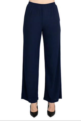 Marina V - Neck Metallic Top Mid Waist Solid Jersey Pant with Matching Metallic Jacket (3 Piece Set) - Glamourous Grace