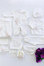 Floral Newborn Baby Girl Coming Home Set (11 pcs) - By Baano