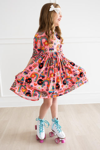 SALE Put Your Records On Twirl Dress - By Baano