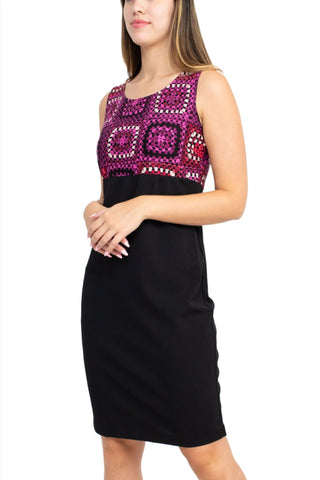 Danny & Nicole Scoop Neck Sleeveless Zipper Back Crepe Dress with Matching Jacket - Glamourous Grace