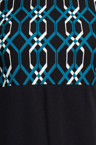 Danny & Nicole Scoop Neck Sleeveless Zipper Back Multi Print Crepe Dress with Matching Jacket - By Baano