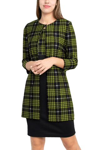 Danny & Nicole Scoop Neck Sleeveless Zipper Back Multi Print Knit Dress with Matching Jacket - Glamourous Grace
