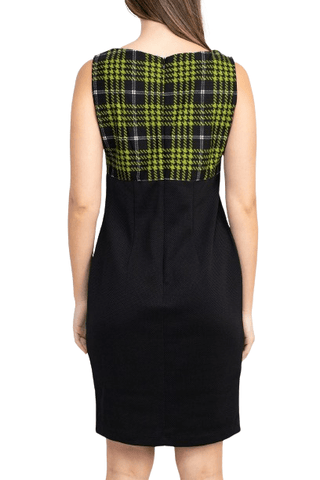 Danny & Nicole Scoop Neck Sleeveless Zipper Back Multi Print Knit Dress with Matching Jacket - Glamourous Grace
