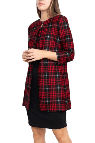 Danny & Nicole Scoop Neck Sleeveless Zipper Back Multi Print Knit Dress with Matching Jacket - Glamourous Grace
