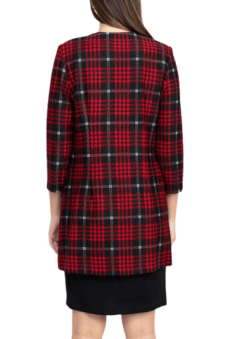 Danny & Nicole Scoop Neck Sleeveless Zipper Back Multi Print Knit Dress with Matching Jacket - Glamourous Grace