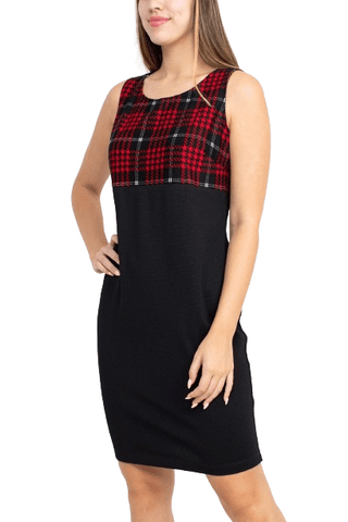 Danny & Nicole Scoop Neck Sleeveless Zipper Back Multi Print Knit Dress with Matching Jacket - Glamourous Grace
