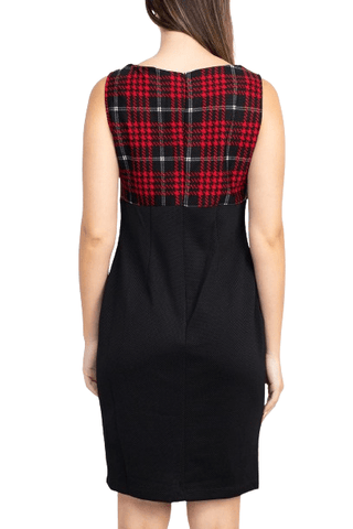 Danny & Nicole Scoop Neck Sleeveless Zipper Back Multi Print Knit Dress with Matching Jacket - Glamourous Grace
