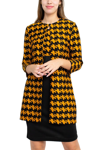 Danny & Nicole Scoop Neck Sleeveless Zipper Back Multi Print Knit Dress with Matching Jacket - By Baano