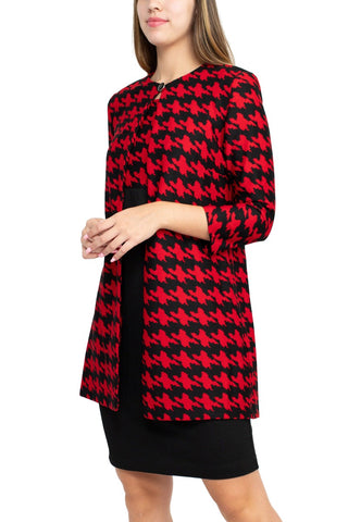 Danny & Nicole Scoop Neck Sleeveless Zipper Back Multi Print Knit Dress with Matching Jacket - By Baano