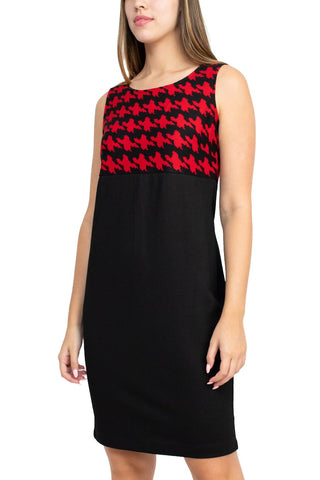 Danny & Nicole Scoop Neck Sleeveless Zipper Back Multi Print Knit Dress with Matching Jacket - By Baano