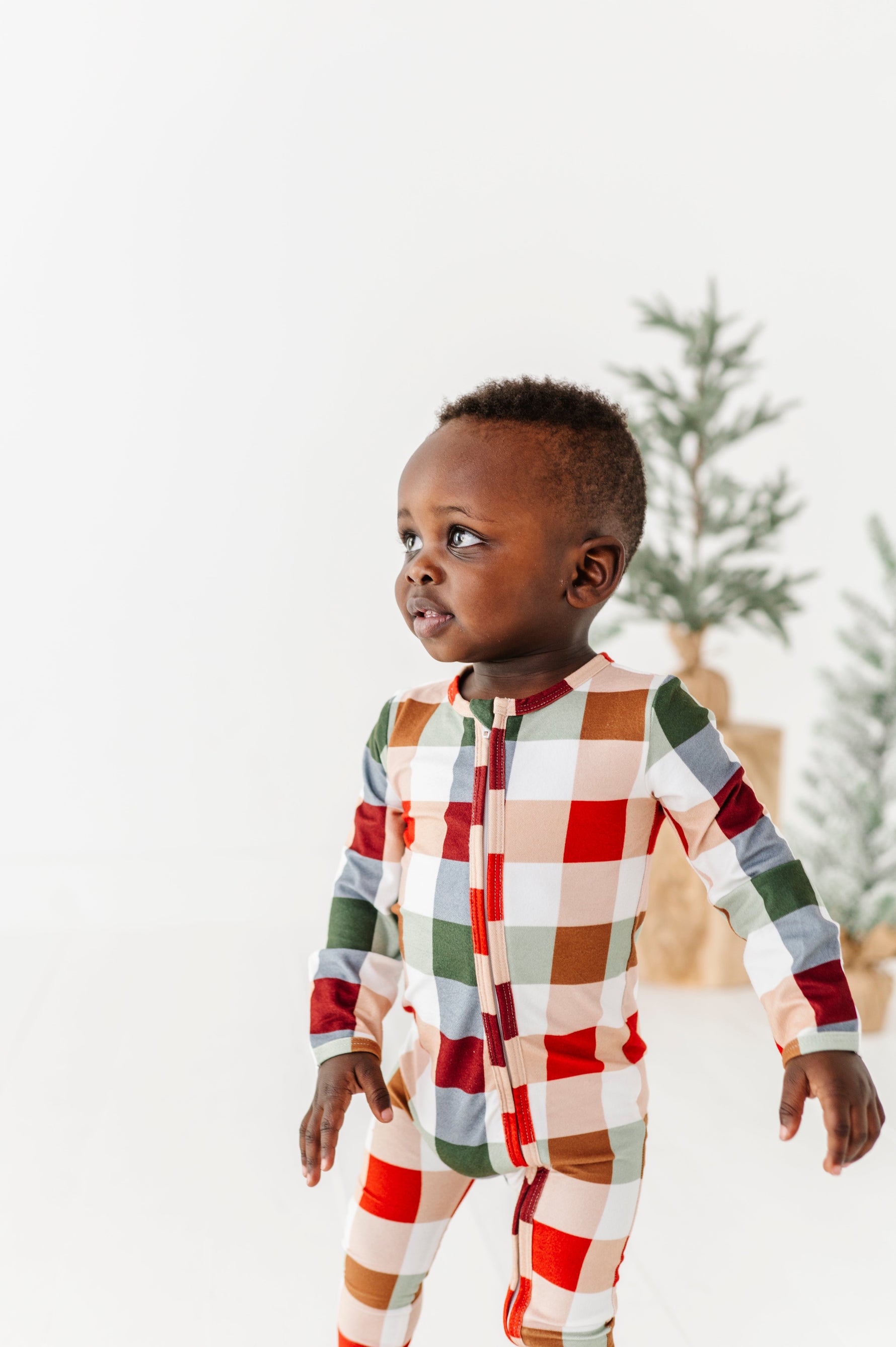 Holiday Plaid | ZIP ROMPER - By Baano