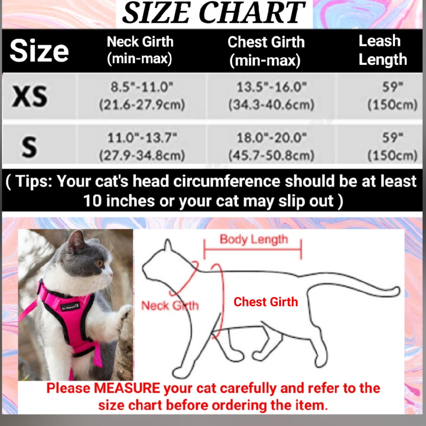 Mr. Peanut's PurrTrek Reflective Cat Harness with Matching Leash - By Baano