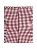 Susanna Red Gingham Halter Drop Waist Midi Dress