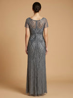 Lara 28856 - Beaded Flutter Sleeve Gown Lara New York