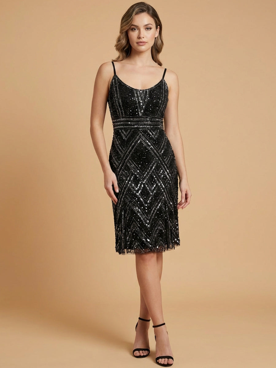 Lara 28860 - Beaded Flounce Dress