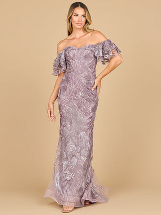 Lara 28884- Off Shoulder Mermaid Lace Gown