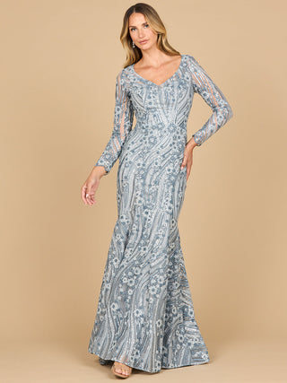 Lara 28885- Mermaid, Long Sleeve Gown