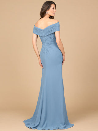 Off Shoulder Elegant Chiffon Gown - By Baano