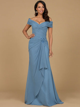 Off Shoulder Elegant Chiffon Gown - By Baano