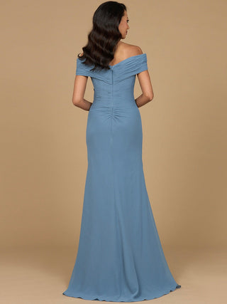 Off Shoulder Elegant Chiffon Gown - By Baano