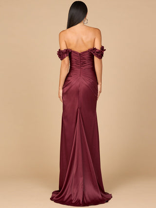 Off Shoulder Crepe Gown - By Baano