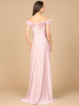 Off Shoulder Satin Gown - By Baano