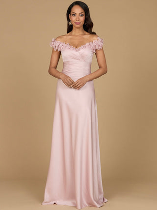 Off Shoulder Satin Gown - By Baano