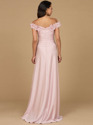 Off Shoulder Satin Gown - By Baano
