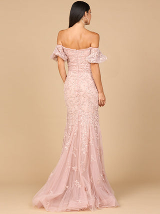 Lace, Off Shoulder Mermaid Gown - By Baano