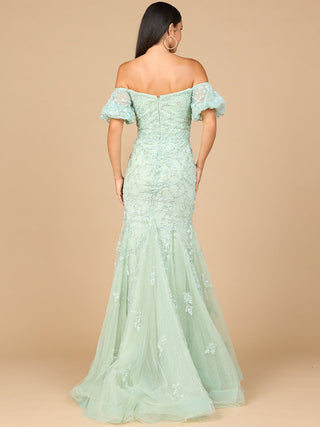 Lace, Off Shoulder Mermaid Gown - By Baano