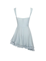 Yaffa Baby Blue Asymmetrical Mini Dress Miss Circle