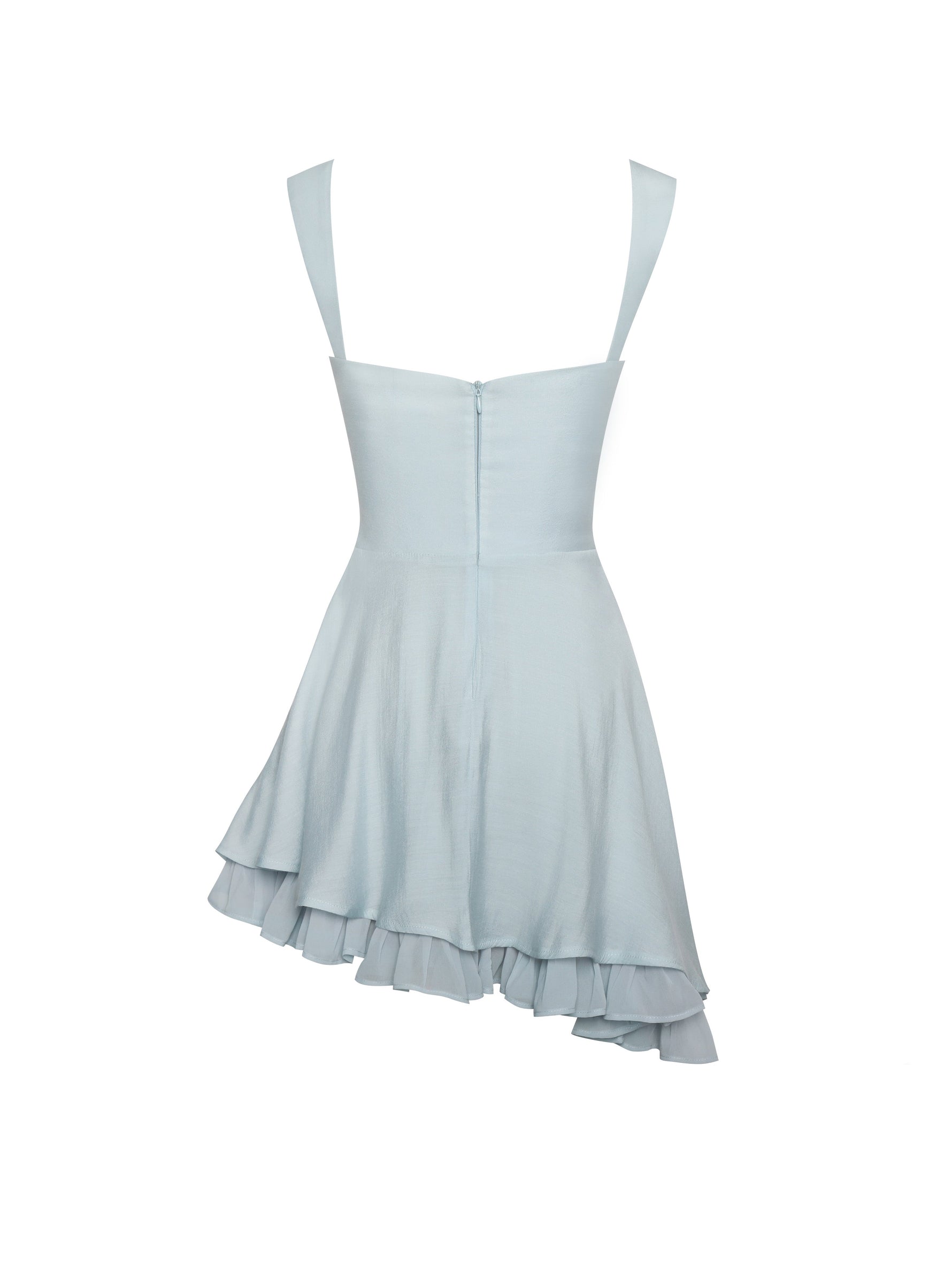 Yaffa Baby Blue Asymmetrical Mini Dress Miss Circle