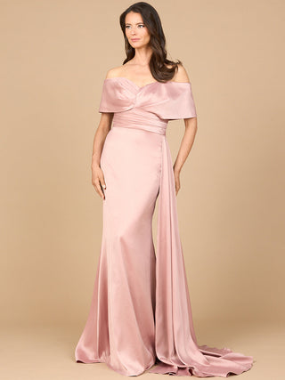 Off Shoulder Satin Dress - By Baano