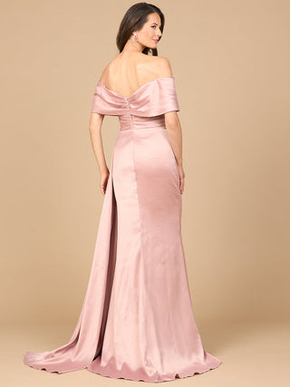 Off Shoulder Satin Dress - By Baano