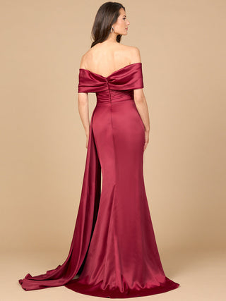 Off Shoulder Satin Dress - By Baano