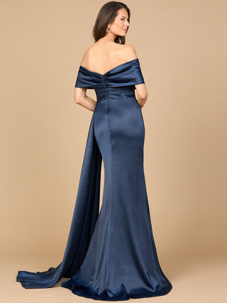 Off Shoulder Satin Dress - By Baano