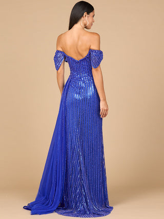 Off Shoulder Fitted Gown - By Baano
