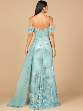 Off Shoulder Fitted Gown - By Baano