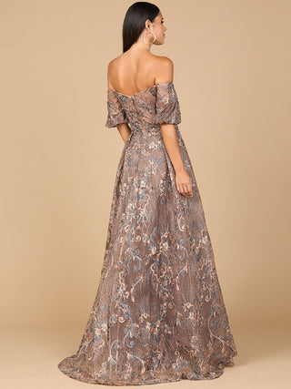 Off Shoulder Lace Ballgown - By Baano