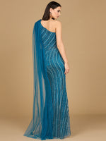 One Shoulder Fitted Gown - By Baano