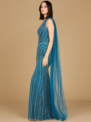 One Shoulder Fitted Gown