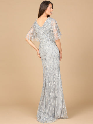 Cape Sleeve Mermaid Gown - By Baano