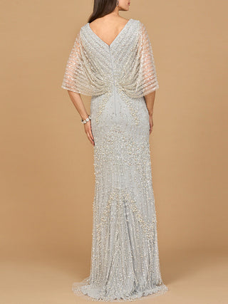 Cape Sleeve Mermaid Gown - By Baano
