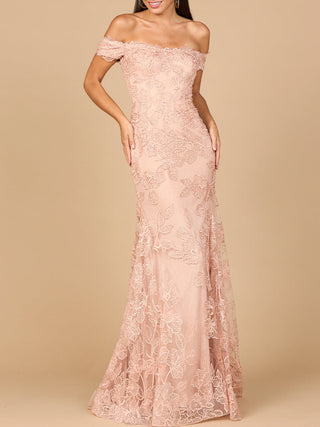 Off Shoulder Lace Mermaid Gown - By Baano