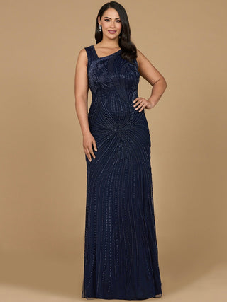 Asymmetrical, Beaded Gown - By Baano