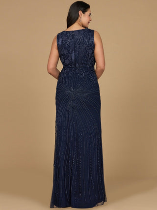 Asymmetrical, Beaded Gown - By Baano