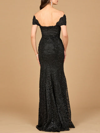 Fitted Lace Mermaid Gown - By Baano
