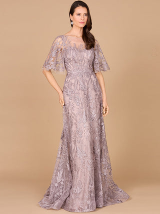 Modest, Cape Sleeve A-line Gown - By Baano