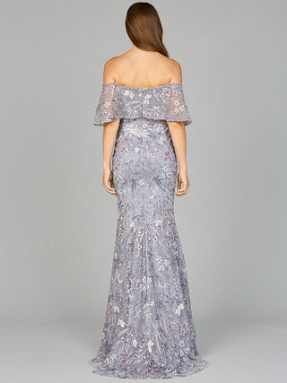 Elegant Off Shoulder Embellished Gown - By Baano